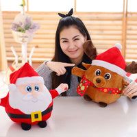 Cute Elk Plush Toy Stuffed Singing and Light up Christmas Elk Doll
