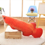 Gold Arowana Kelisa Yellow Croker Lifelike Fish Plush Toy Pillow