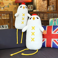 Dumb Chicken Plush Toys White Soft Stuffed Chicken Cock Doll Pillow