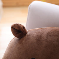 Chocolate Lovers Bear Plush Toys With Beautiful Scarf Stuffed Bear Doll Toy