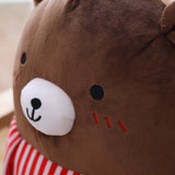 Chocolate Lovers Bear Plush Toys With Beautiful Scarf Stuffed Bear Doll Toy