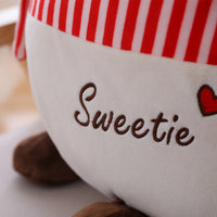 Chocolate Lovers Bear Plush Toys With Beautiful Scarf Stuffed Bear Doll Toy