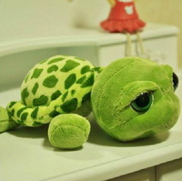 Realistic Stuffed Animals Super Cute Green Big Eyes Stuffed Turtles