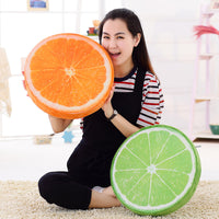 3D Cartoon Fruit Chair Seat Sofa Cushion Stuffed Back Throw Pillow