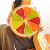 3D Cartoon Fruit Chair Seat Sofa Cushion Stuffed Back Throw Pillow