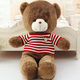Cute Stuffed Teddy Bear In Sweater Cartoon Plush Bear Toy Kids Gifts