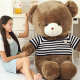 Cute Stuffed Teddy Bear In Sweater Cartoon Plush Bear Toy Kids Gifts