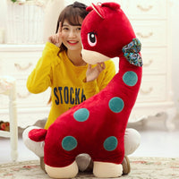 Super Cute Lovely Giraffe with Bow Plush Toy Kids Favor Stuffed Pillow