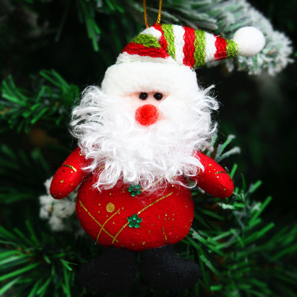 Decorations for Christmas tree Soft Santa Claus plush Toy for Kids