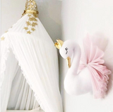 Golden Crown Swan Wall Hanging Decoration Flamingo Doll Wall Decor