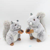 Realistic Stuffed Squirrel Toy Plush Animal Doll Kids Birthday Gifts