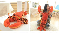 Realistic Lobster Stuffed Pillow Kids Doll Birthday Gift Plush Toy