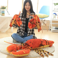 Realistic Lobster Stuffed Pillow Kids Doll Birthday Gift Plush Toy