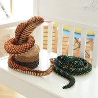 Simulation Cobra and Python Snake Plush Toy Funny Gift for Children