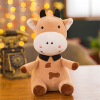 Cute Cow Cattle Plush Toys Stuffed Animal Calf Baby Doll Toys