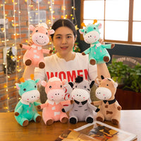 Cute Cow Cattle Plush Toys Stuffed Animal Calf Baby Doll Toys