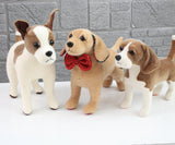 Realistic Cute Stuffed Dog Toy Plush Puppy Animal Pillow Gift for Kids Bulldog