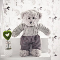 Plush Teddy Bear In Sweater Super Cute Bear Doll Stuffed Kids Toy