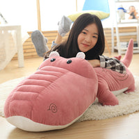 Giant Stuffed Pink Crocodile Animal Toy Kids Bedding Toy Plush Pillow