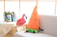 Plush Cute Carrot Pillow Soft Stuffed Flamingo Toy Girl Birthday Gifts