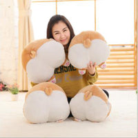 Cartoon Corgi Dog Butt Plush Toy Cushion Cute Animal Hand Warm