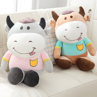 Kawaii Cattle Plush Dolls Soft stuffed Animal Cow Toys for Kids
