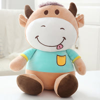 Kawaii Cattle Plush Dolls Soft stuffed Animal Cow Toys for Kids