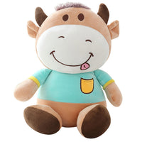 Kawaii Cattle Plush Dolls Soft stuffed Animal Cow Toys for Kids
