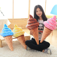 3D Creative Ice Cream Pillow Simulation Sofa Back Cushion Plush Toys