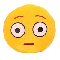 32cm Emoji Emoticon Yellow Round Cushion Stuffed Plush Soft Pillow Role Play Games Accessories Gift for Kids