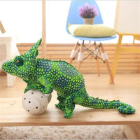 Large Cute Green Chameleon Doll Soft Plush Lizard Pillow Kids Gifts