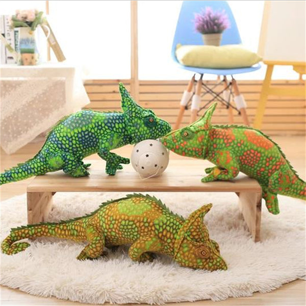 Large Cute Green Chameleon Doll Soft Plush Lizard Pillow Kids Gifts