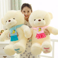 Soft White Color Stuffed Teddy Bear Toy Plush Animal Doll Kids Pillow