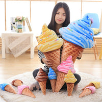 3D Creative Ice Cream Pillow Simulation Sofa Back Cushion Plush Toys