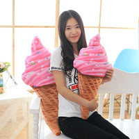 3D Creative Ice Cream Pillow Simulation Sofa Back Cushion Plush Toys