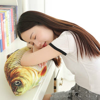 Simulation Carp Fish Shape Plush Toy Stuffed Salted Fish Throw Pillow