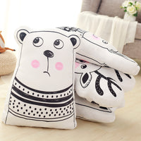 Lovely Cartoon Stuffed Bear Bunny Toy Super Soft Cat Baby Pillow