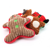 Christmas Pet Dog Toys Chew Squeaker Plush Cute Biting Rope Sound Toys