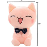 Soft Stuffed Pink Cat Plush Toy Cute Animal Stuffed Plush Doll