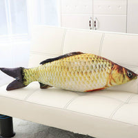 Simulation Carp Fish Shape Plush Toy Stuffed Salted Fish Throw Pillow
