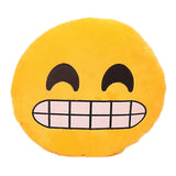 32cm Emoji Emoticon Yellow Round Cushion Stuffed Plush Soft Pillow Role Play Games Accessories Gift for Kids