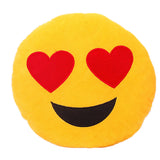 32cm Emoji Emoticon Yellow Round Cushion Stuffed Plush Soft Pillow Role Play Games Accessories Gift for Kids