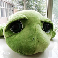 Realistic Stuffed Animals Super Cute Green Big Eyes Stuffed Turtles