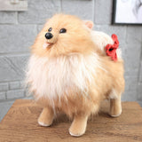 Realistic Cute Stuffed Dog Toy Plush Puppy Animal Pillow Gift for Kids Pomeranian