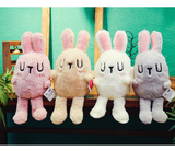 Cute Cartoon U-style Eyes Stuffed Bunny Toy Kids Plush Rabbit Pillow