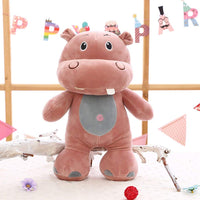 Cute Cartoon Hippo Plush Doll Pillow Soft Stuffed Animals Toy for Kids