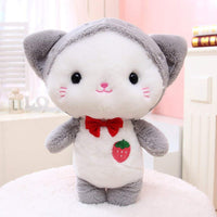 Cute Gray Strawberry Rabbit Plush Doll Soft Stuffed Animal Toys