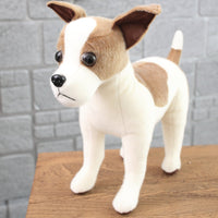 Realistic Cute Stuffed Dog Toy Plush Puppy Animal Pillow Gift for Kids Jack Russell Terrier
