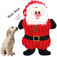 Christmas Pet Dog Toys Chew Squeaker Plush Cute Biting Rope Sound Toys