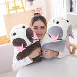 70cm Lying Cat Plush Toys Stuffed Cute Emoji Cat Doll